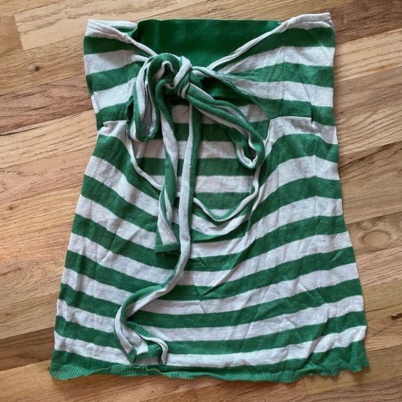 Inhabit Striped Tie Back Tube Top - Picture 6 of 8